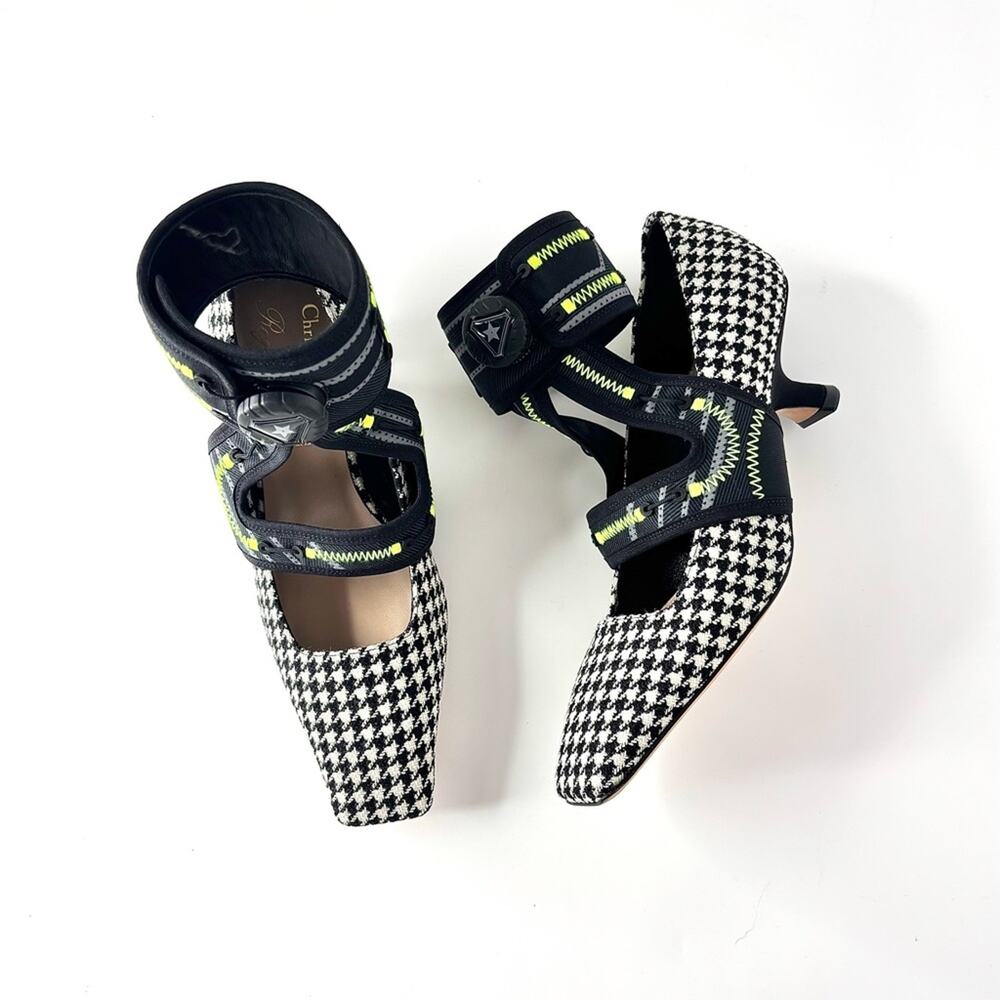 Christian Dior x Roger Vivier Houndstooth 62-22 Maryjane Pumps 36.5